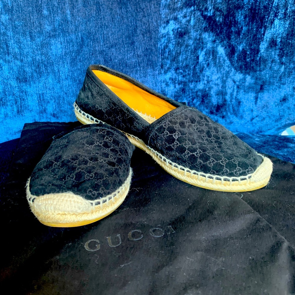 Gucci GG Logo Suede Espadrilles
